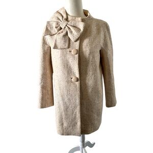 Kate Spade Tweed Dorothy Bow Coat- soft pink size 0, #QuietLuxury, #SoftGirl.